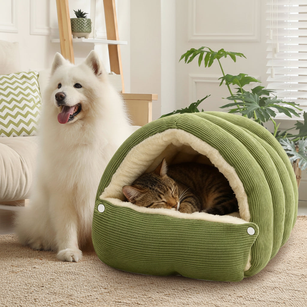Snug & Soft Feline Retreat Bed for Ultimate Comfort