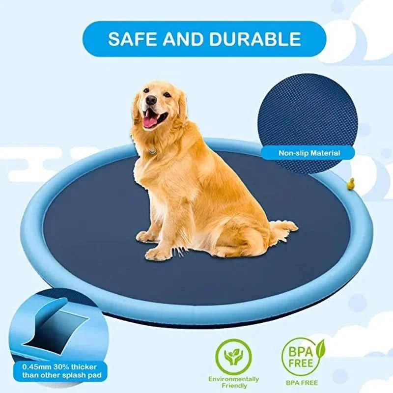 Interactive Dog Water Play Mat with Integrated Sprinkler for Summer