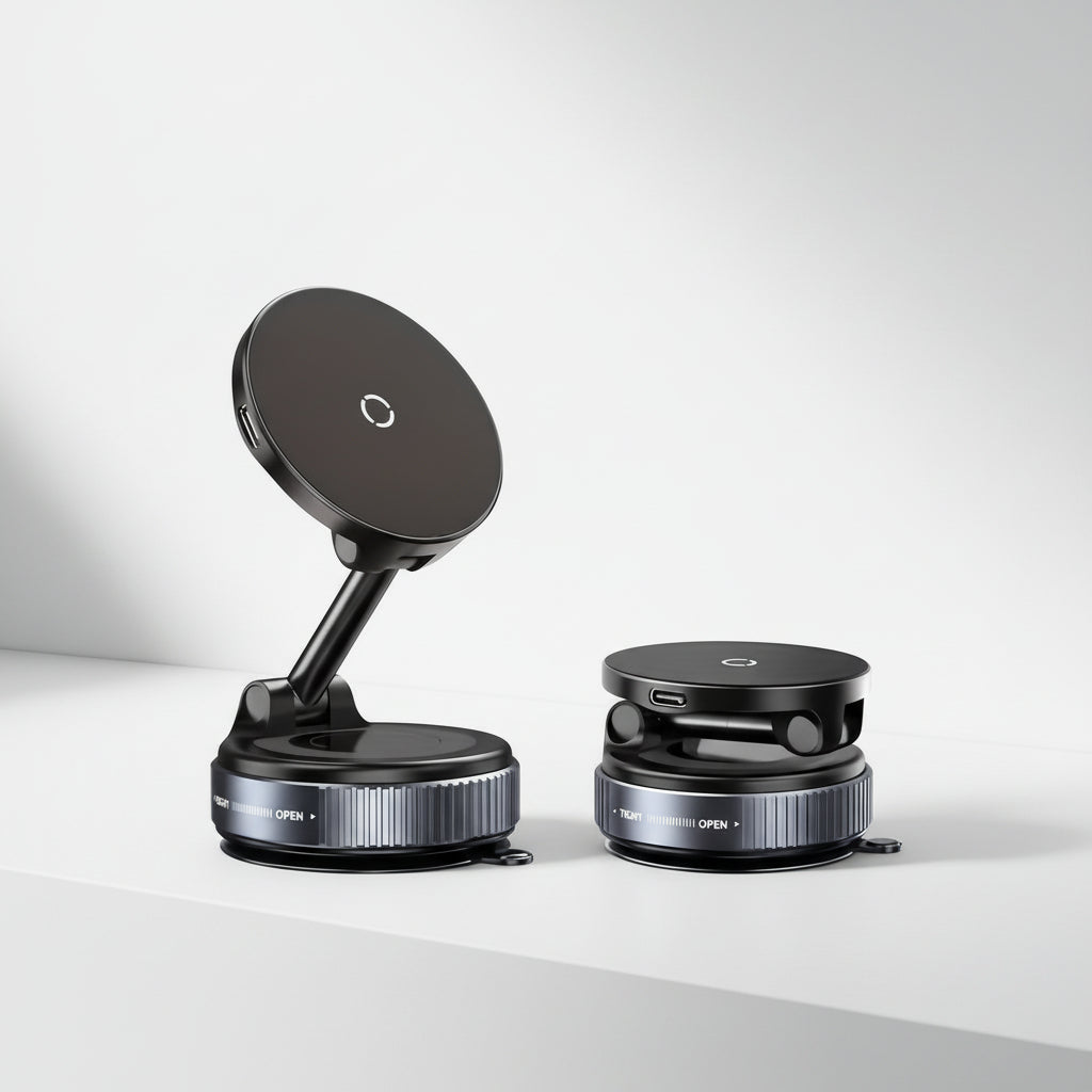 Aluminum Magnetic Car Phone Charger & Holder
