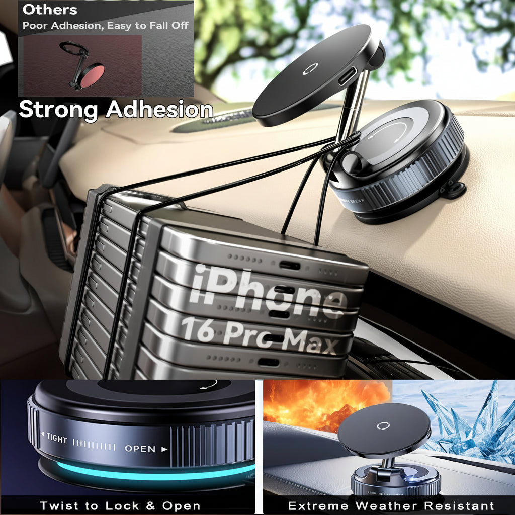 Aluminum Magnetic Car Phone Charger & Holder