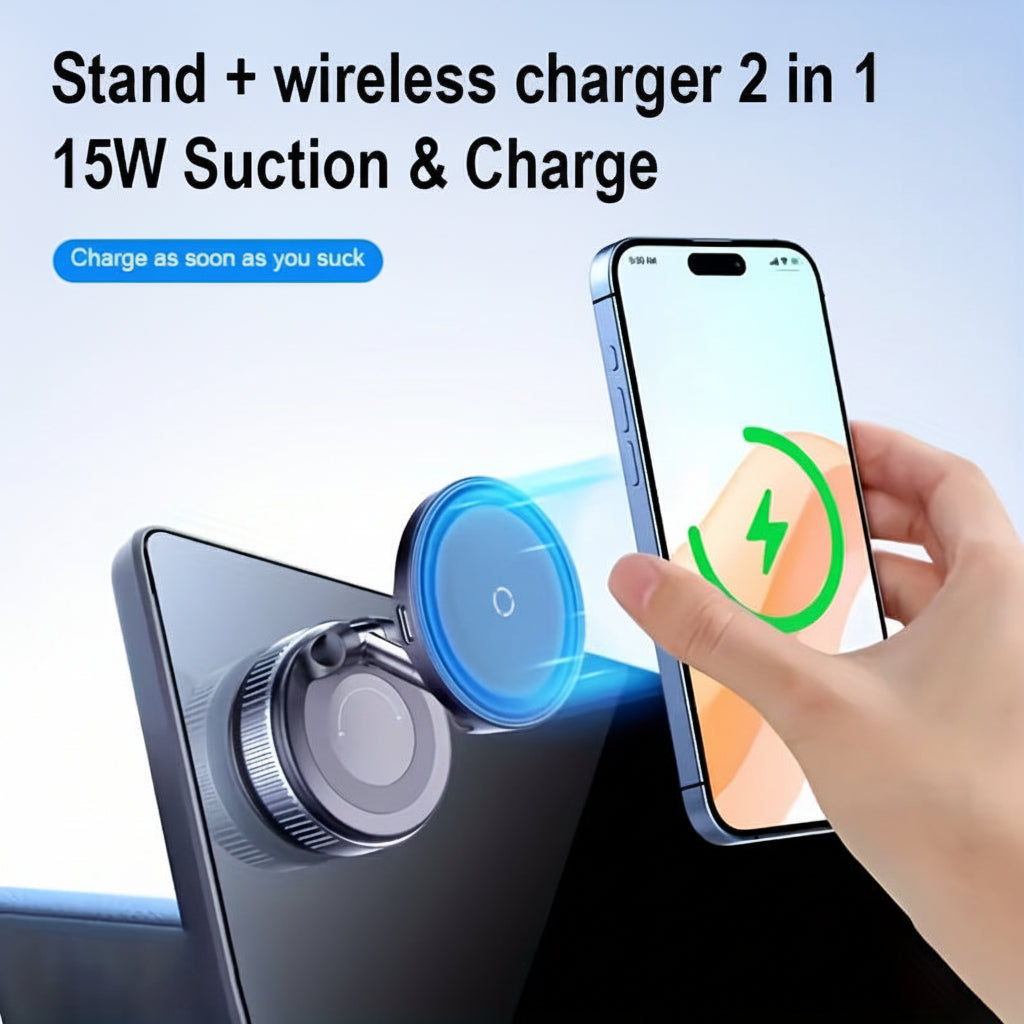 Aluminum Magnetic Car Phone Charger & Holder