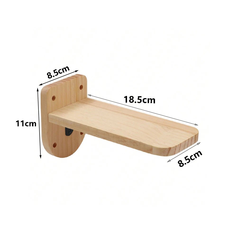 FelineVista Wooden Cat Wall Shelves with Soft Padding