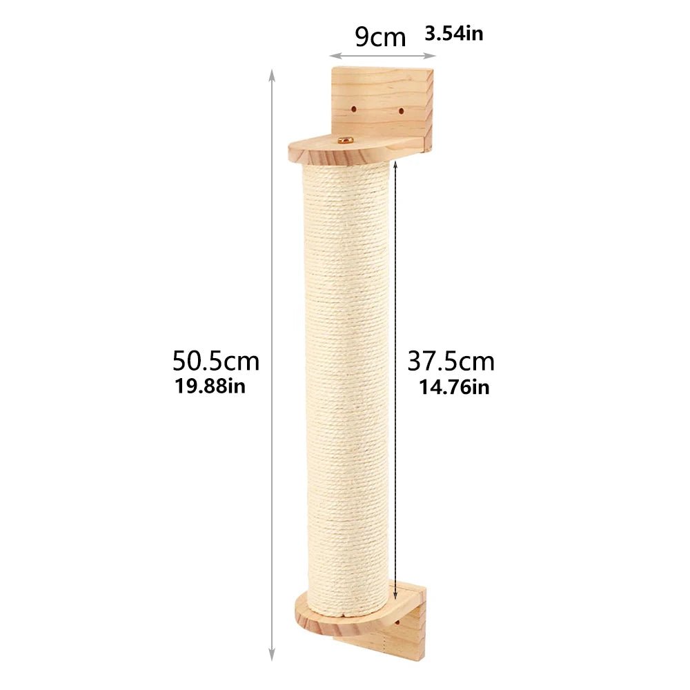 FelineVista Wooden Cat Wall Shelves with Soft Padding