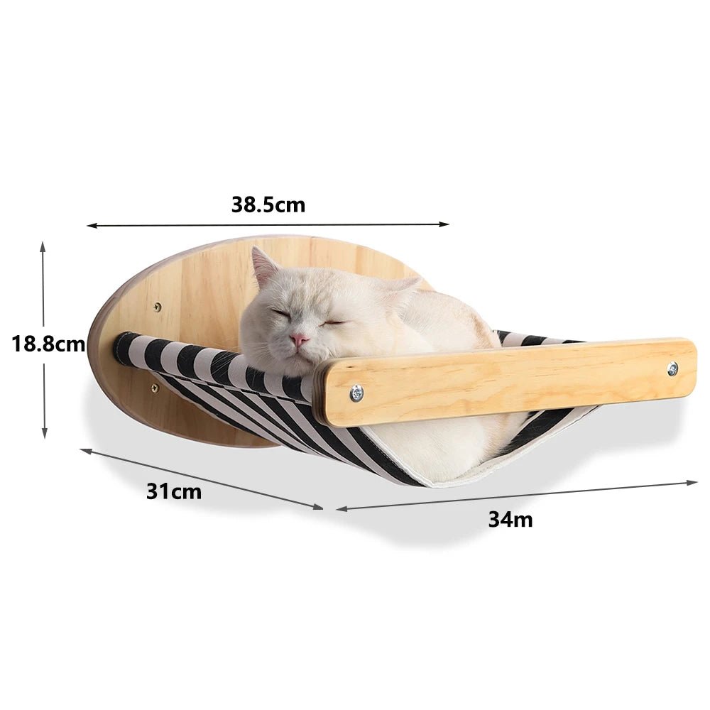 FelineVista Wooden Cat Wall Shelves with Soft Padding