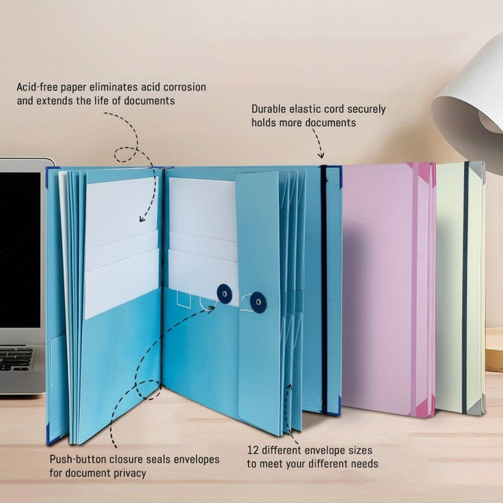 Pink File Keeper Kit for Home and Office Organization