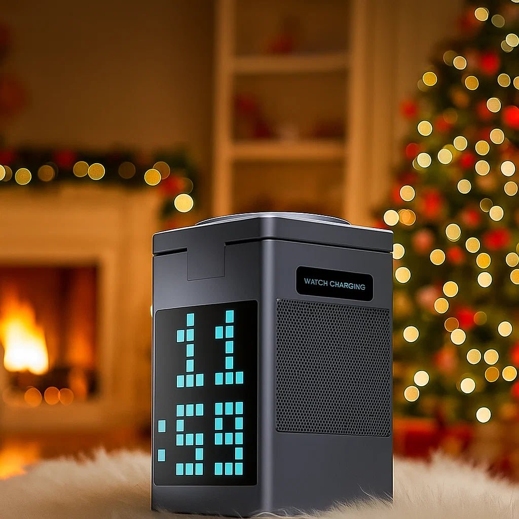 TrioPower Wireless Charging Hub with Bluetooth Speaker & Clock