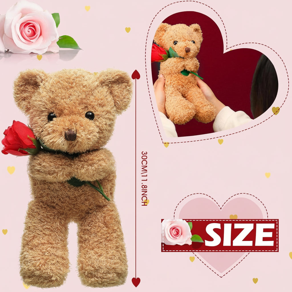 Huggable Rose Bear Plush Toy for Cherished Moments