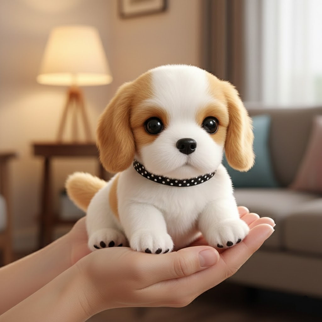 Lifelike Interactive Puppy Plush Toy with Sound Features