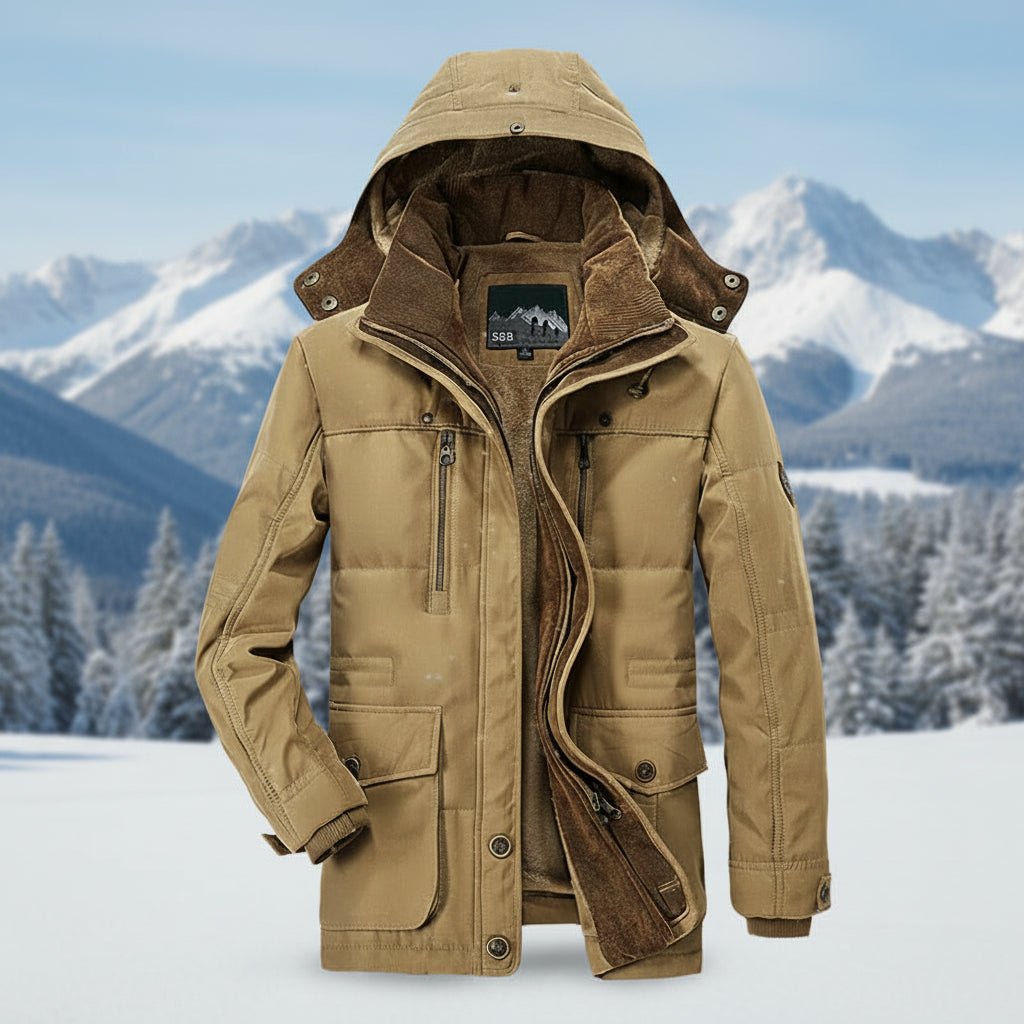 EcoGuard Thermal Men's Winter Coat with Waterproof Features