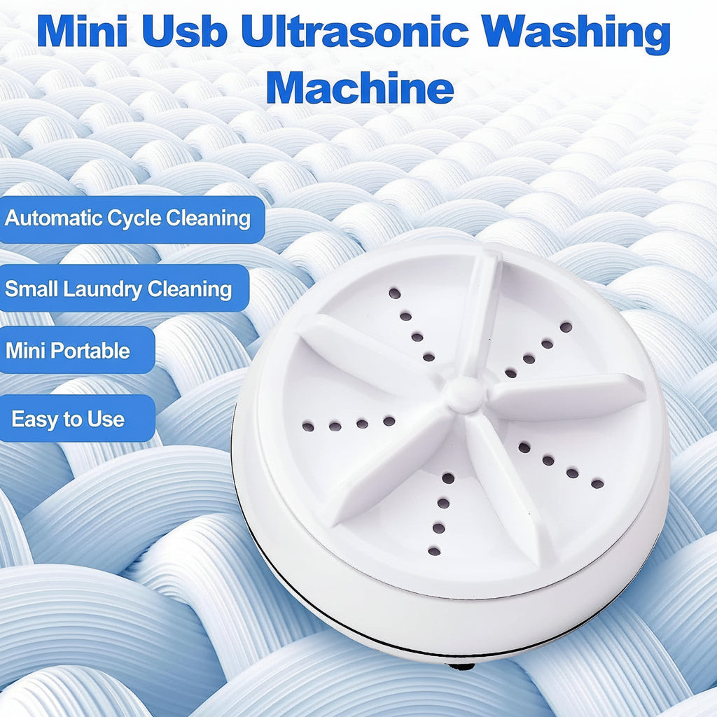 Compact USB Ultrasonic Fabric Cleaner for Travel and Everyday Use