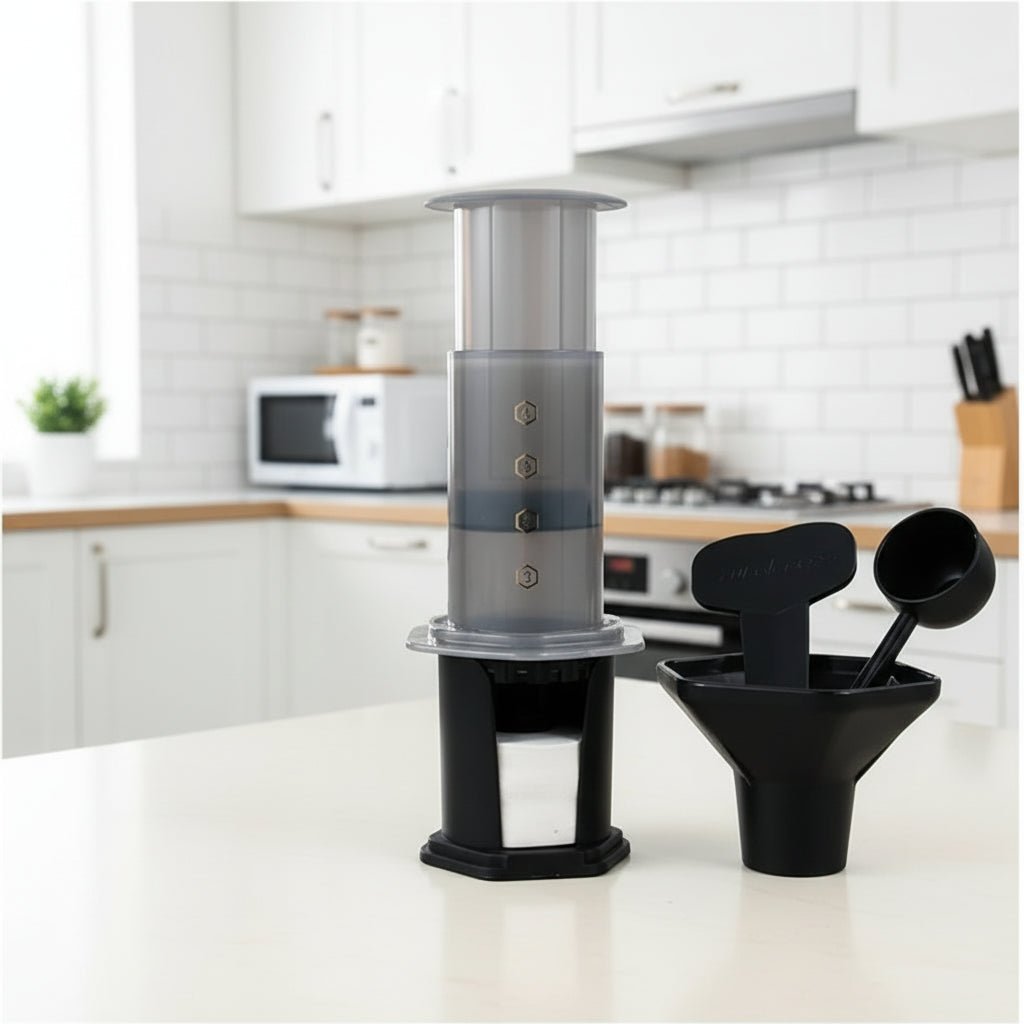 Nomad Brew Travel French Press Coffee Maker - Sturdy & Compact