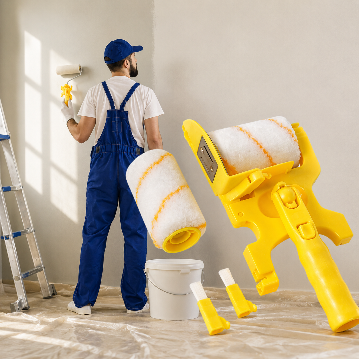Expert Edge Paint Roller with Textured Surface for Home Use