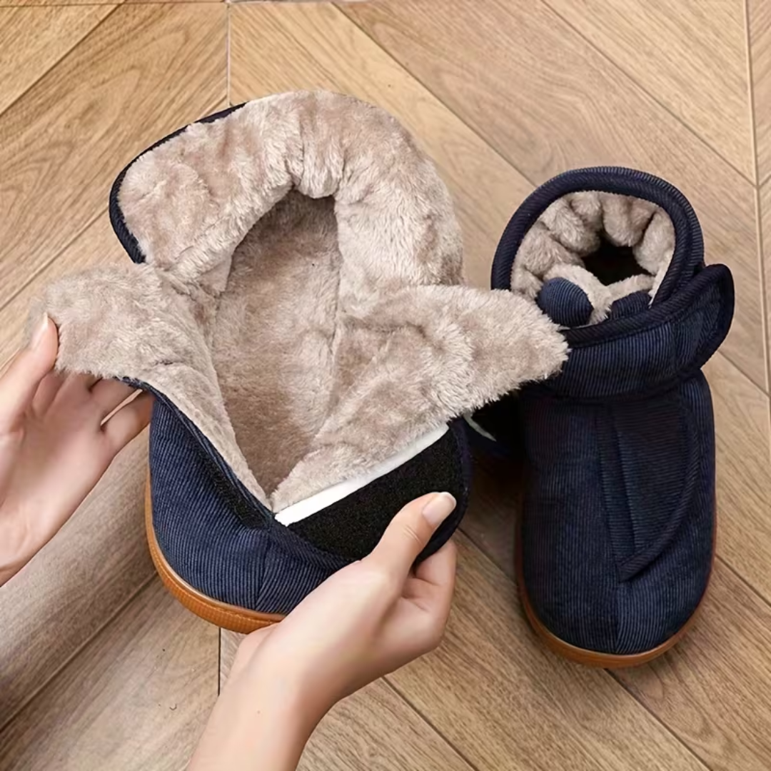 Non-Slip House Slippers for Seniors | Wide Opening Design