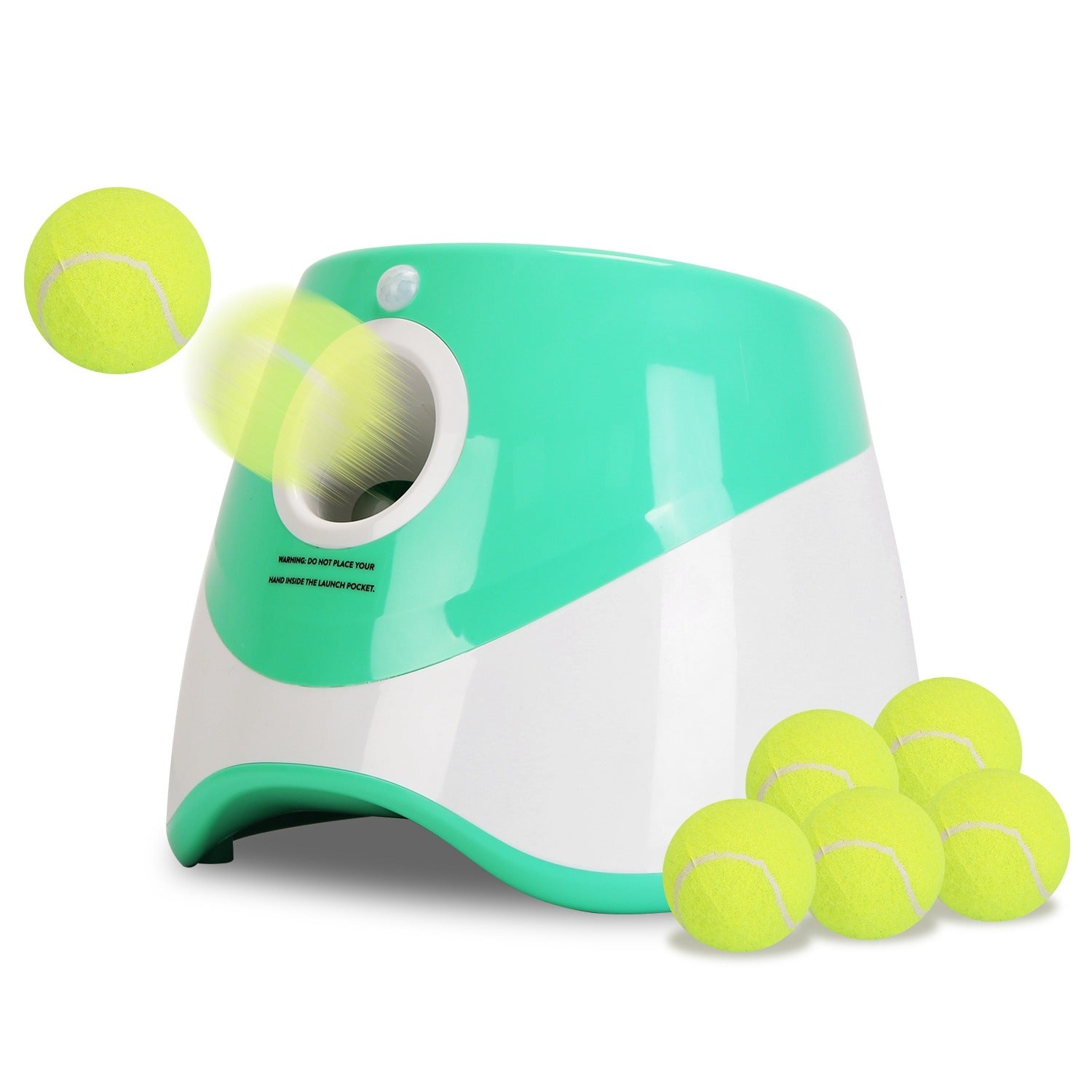 Dog Ball Launcher with Automatic Function | 3 Distance Options | Infrared Safety | 5-Hour Battery Life | Comes with 6 Balls