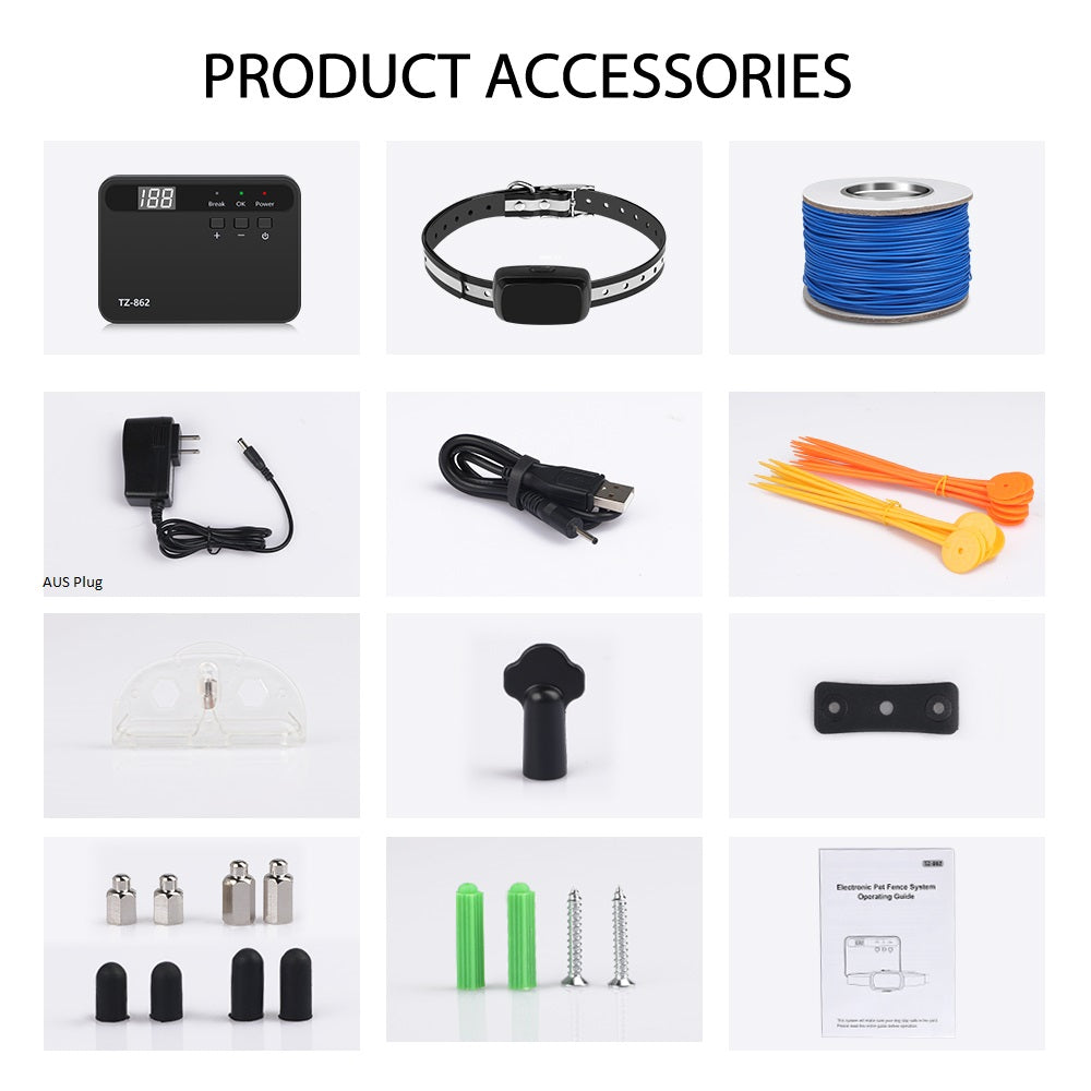 Wireless Pet Containment System with Weather-Resistant Collar - Adjustable Outdoor Boundary
