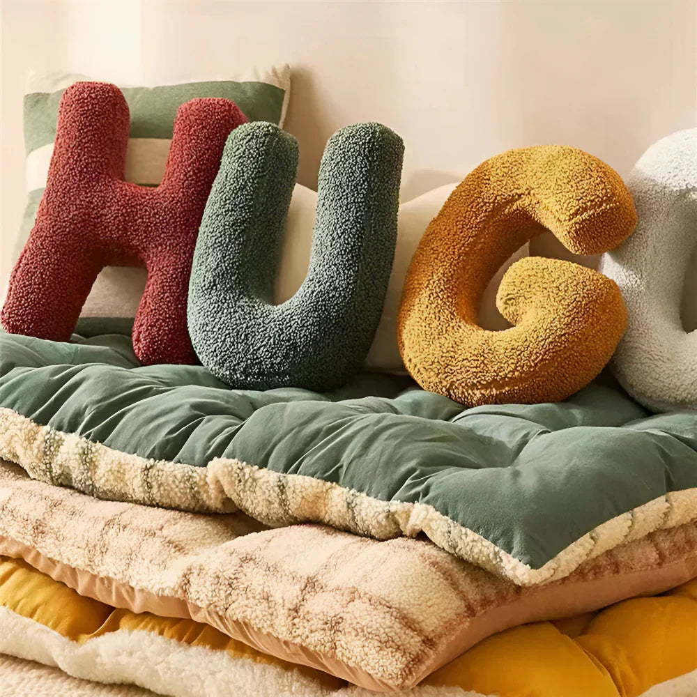 Personalized Velvet Letter Cushion for Chic Home Styling