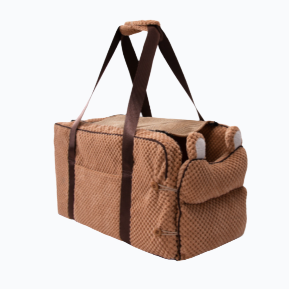 Chic Pet Travel Carrier with Safety Leash – Comfortable Journey Bag