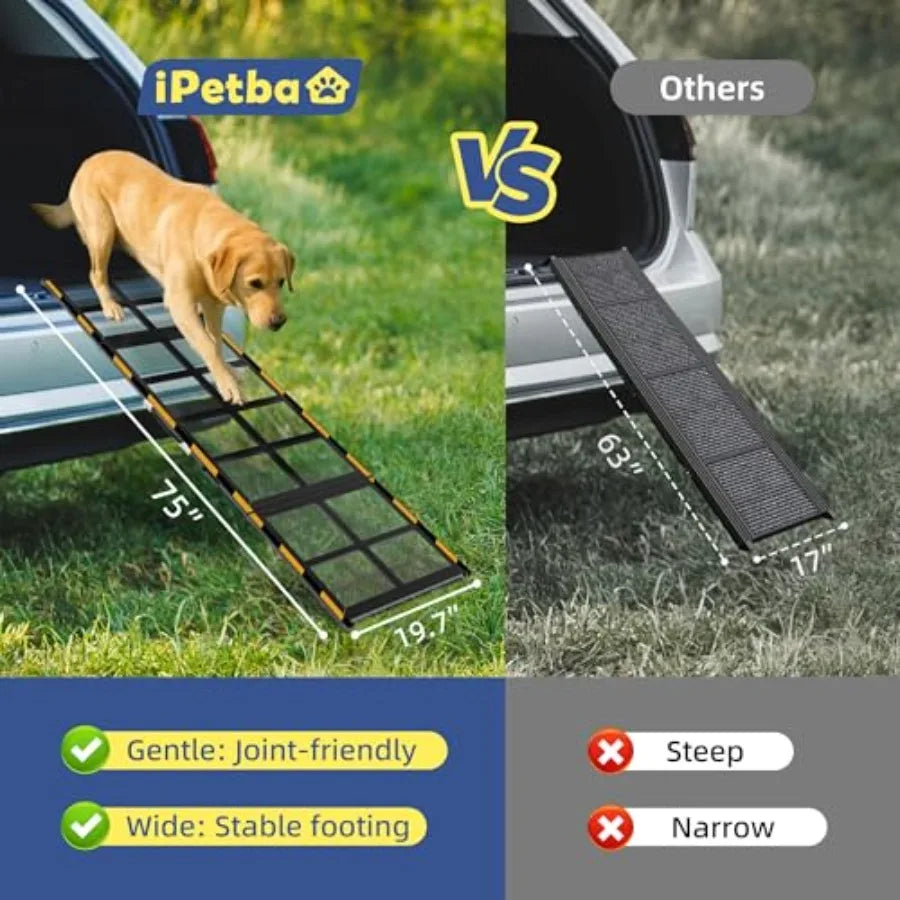 Dog Car Ramp with Non-Slip Surface | Joint-Friendly for Easy Access