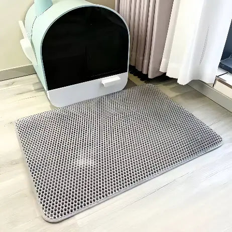Cat Litter Mat with Dual-Layer Construction, Water-Resistant, Machine Washable