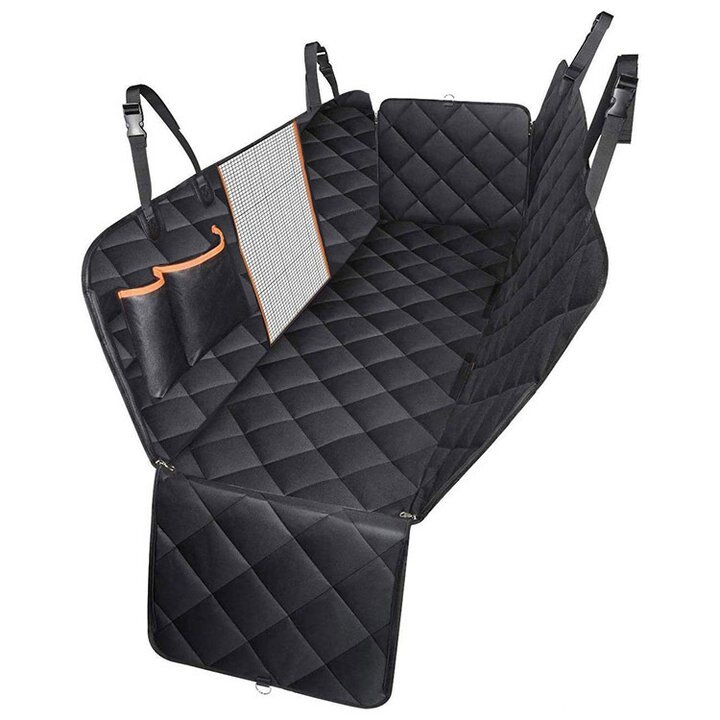 Waterproof Dog Car Seat Cover Hammock with Mesh Window for Easy Setup