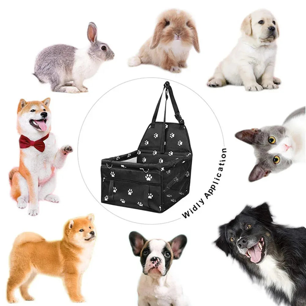 Travel Bag for Pets with Car Seat – Waterproof & Foldable Design
