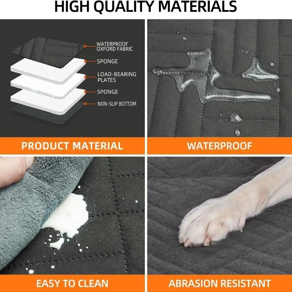 Waterproof Car Seat Cover for Pets with Backseat Extension – Durable Protection