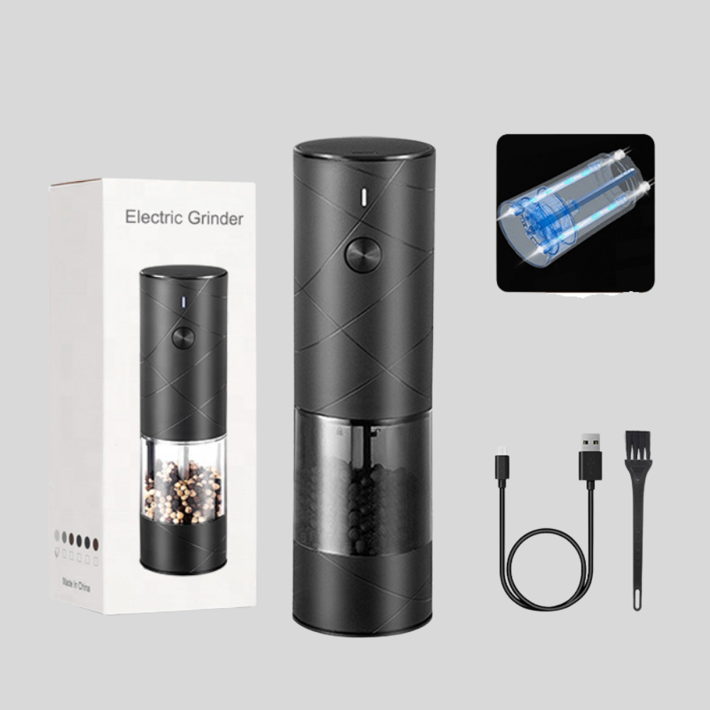 Rechargeable Electric Spice Mill with LED Illumination