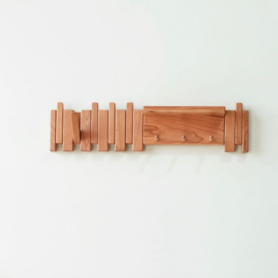 Solid Wood Coat Rack – Wall-Mounted Hook for Piano