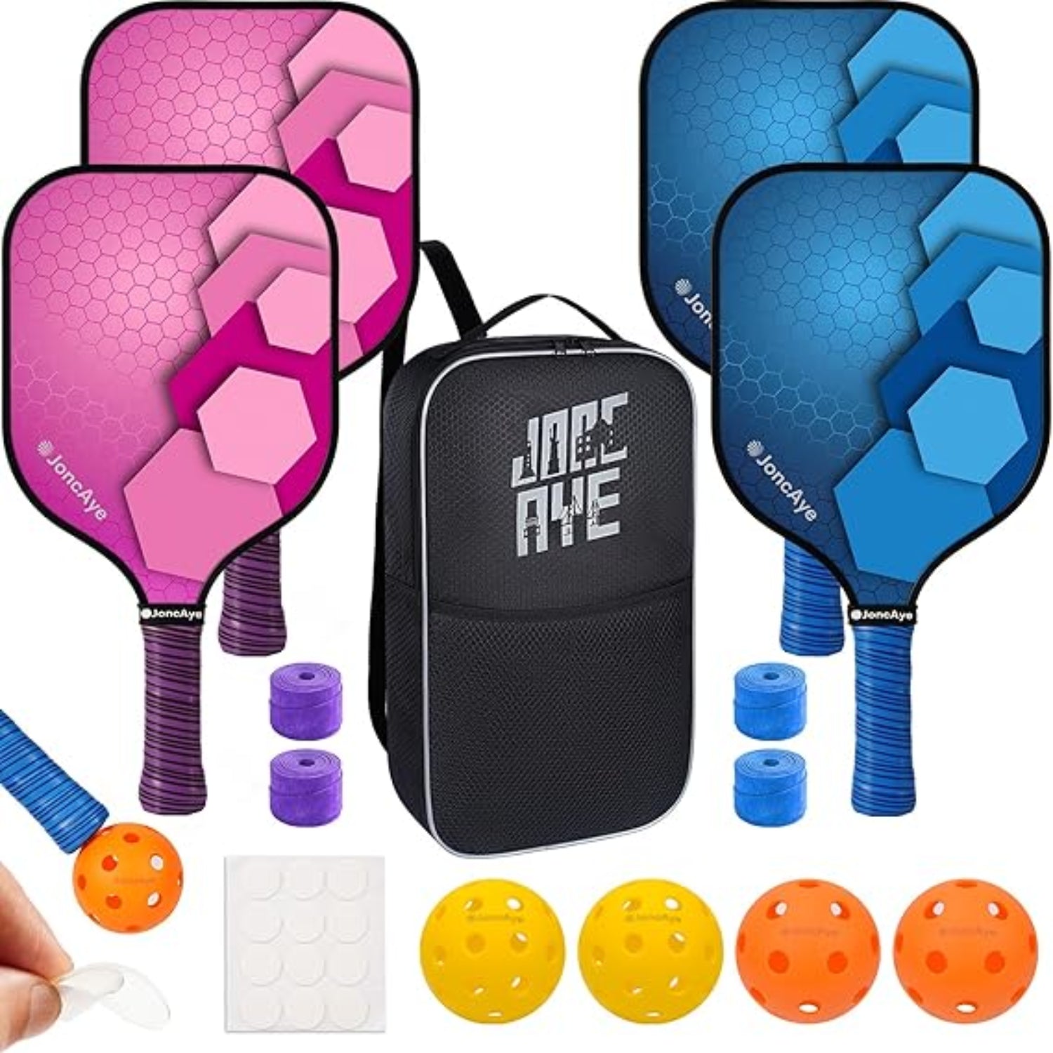 Complete Pickleball Set with Lightweight Paddles and Accessories