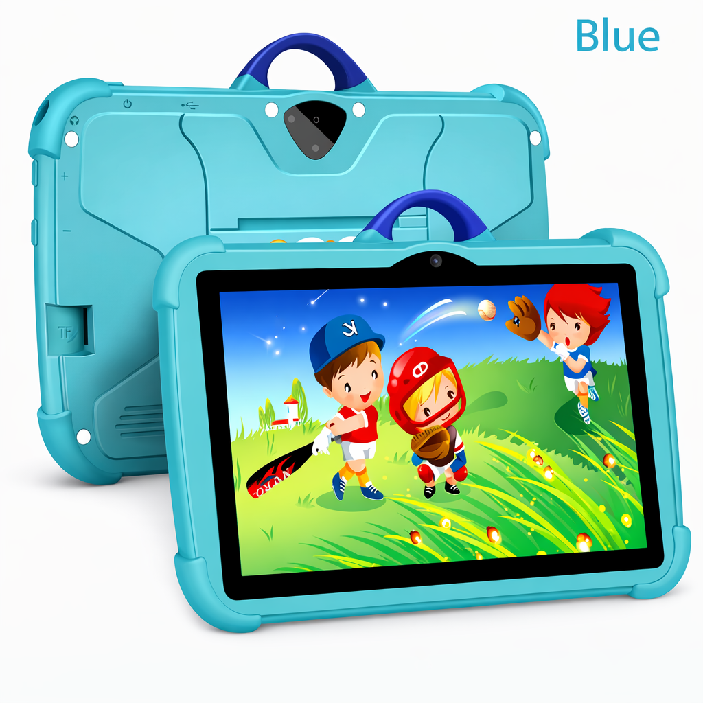 Android 13 Kids Tablet with Quad-Core, 4GB RAM, 64GB Storage & Shockproof Case