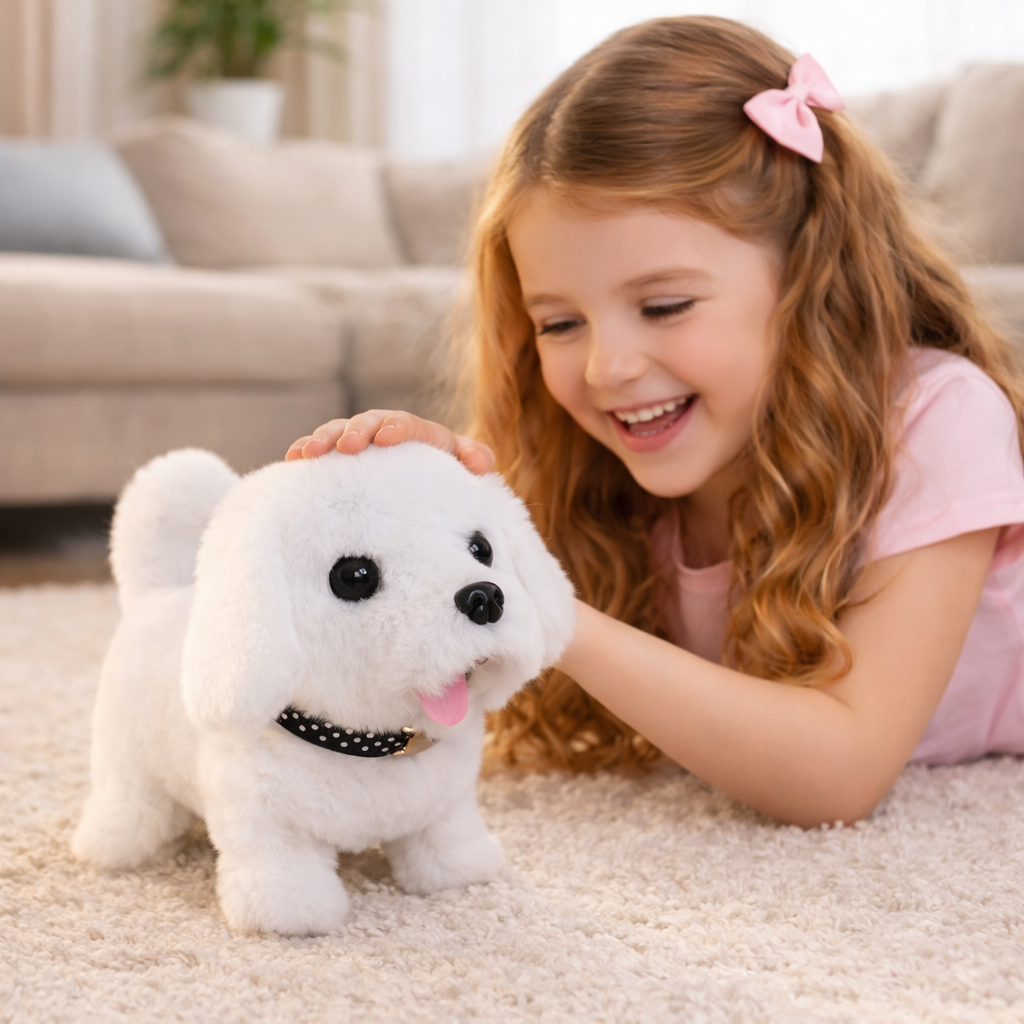 Interactive Cuddly Puppy Toy with Sounds for Endless Fun