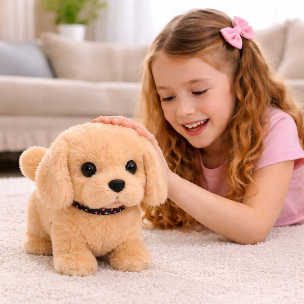 Interactive Cuddly Puppy Toy with Sounds for Endless Fun