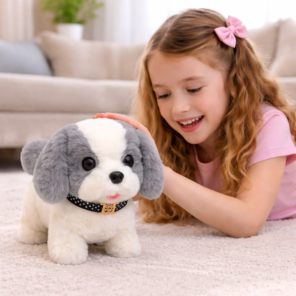 Interactive Cuddly Puppy Toy with Sounds for Endless Fun