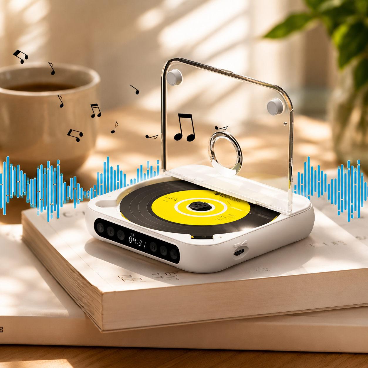 Wireless Compact CD Player with Anti-Skip Technology