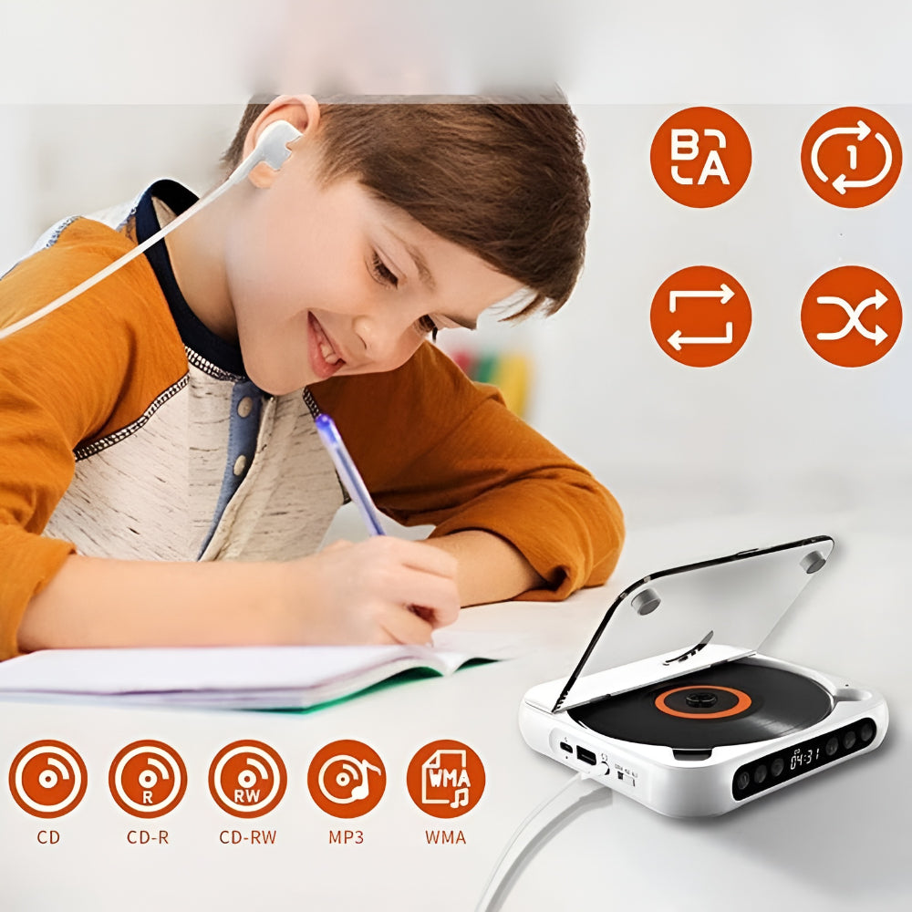 Wireless Compact CD Player with Anti-Skip Technology