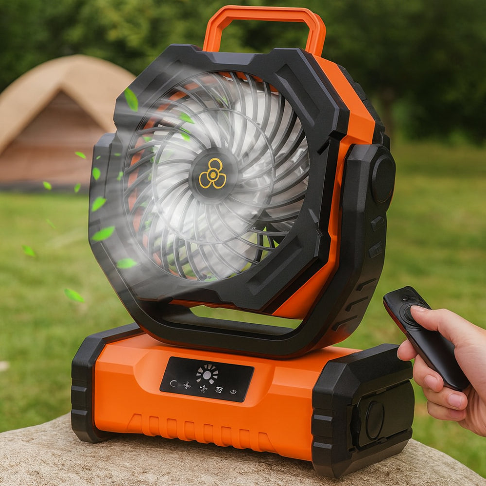 Versatile Rechargeable Fan with Oscillation & Remote Control