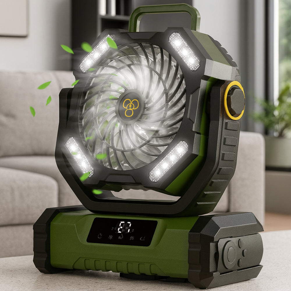 Versatile Rechargeable Fan with Oscillation & Remote Control