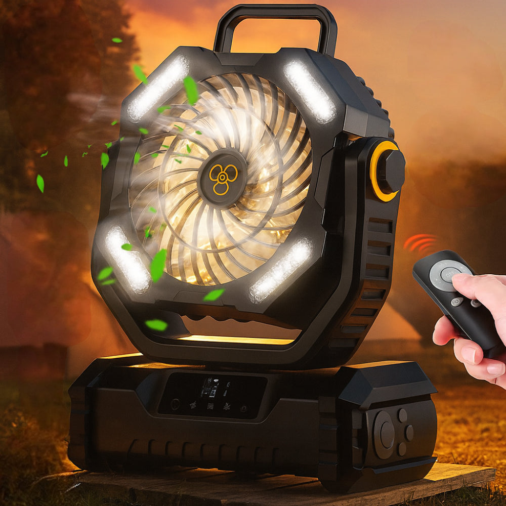 Versatile Rechargeable Fan with Oscillation & Remote Control