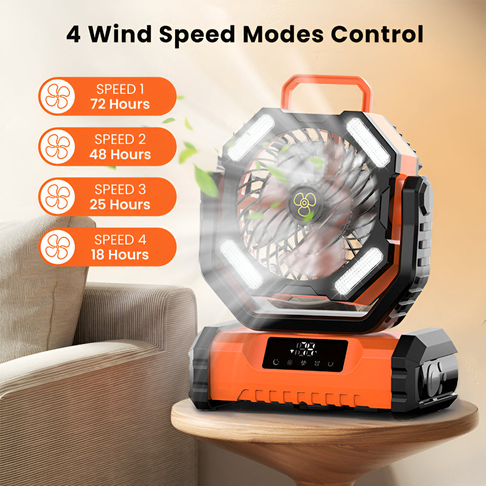 Versatile Rechargeable Fan with Oscillation & Remote Control