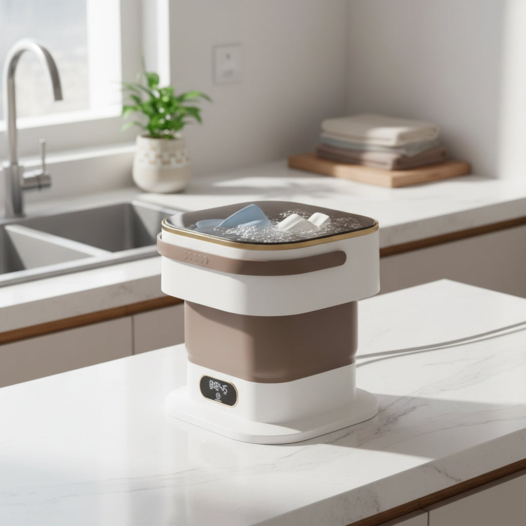Portable Mini Washing Machine – Compact Design for Small Loads