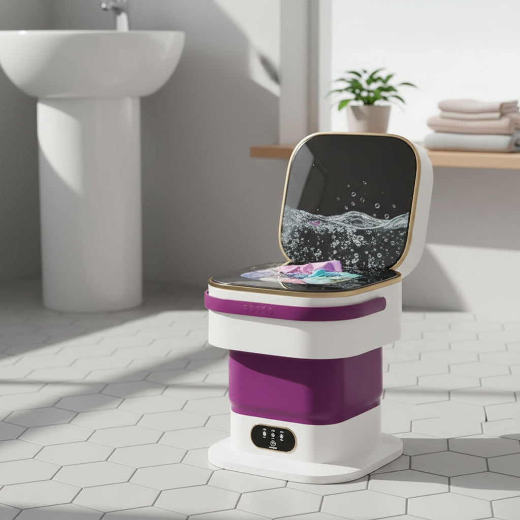 Portable Mini Washing Machine – Compact Design for Small Loads