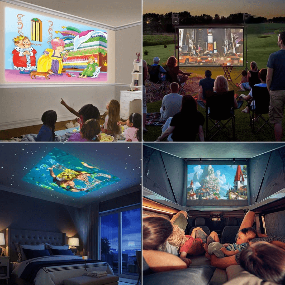Portable 1080P Projector with WiFi 6 Connectivity