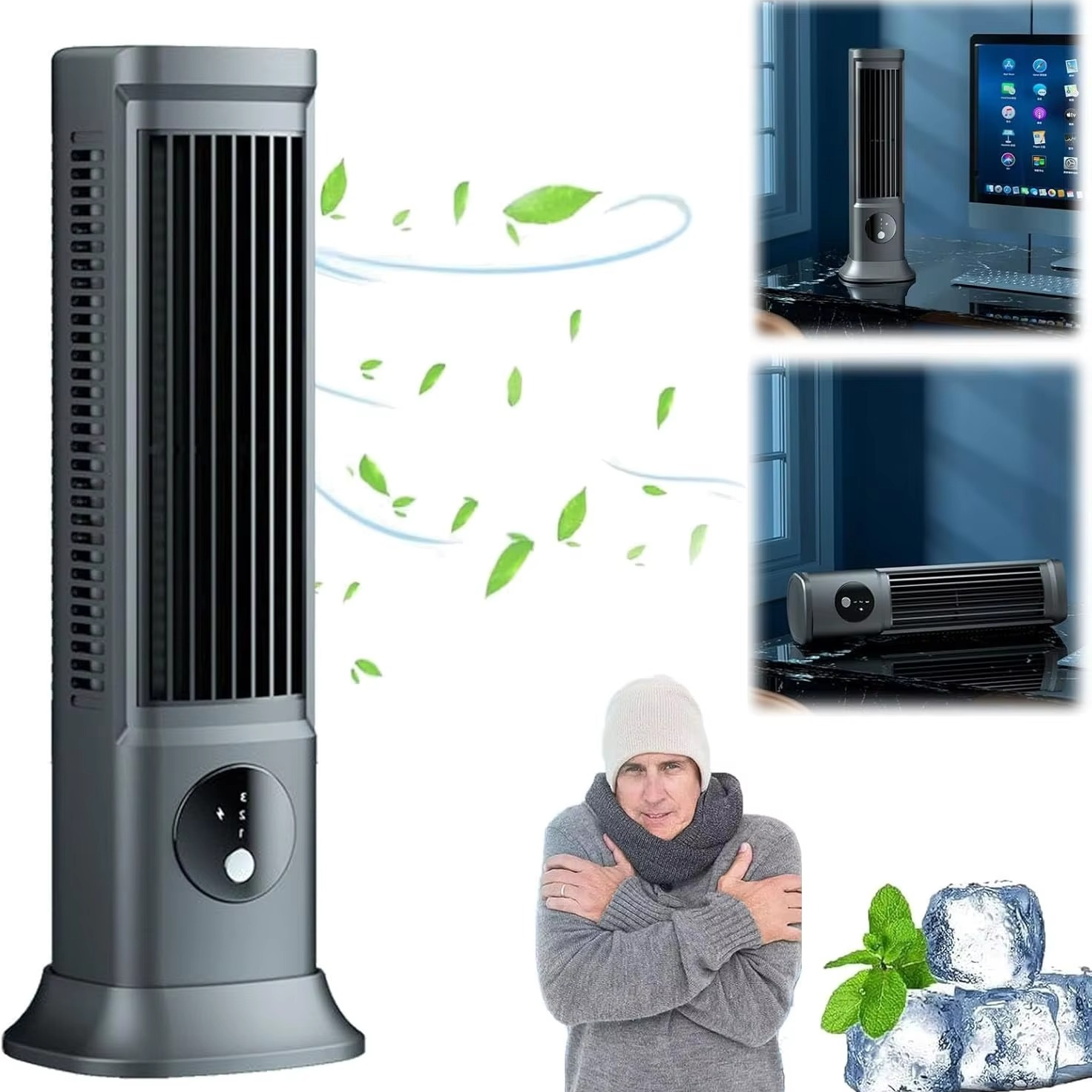 Compact 3-Speed Air Conditioner – Portable Unit with Quiet Operation