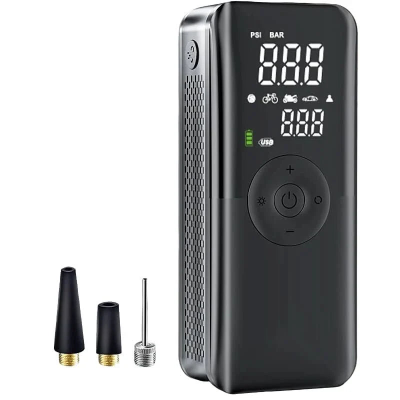 Compact Rechargeable Tire Inflator - Portable Air Pump with 150 PSI