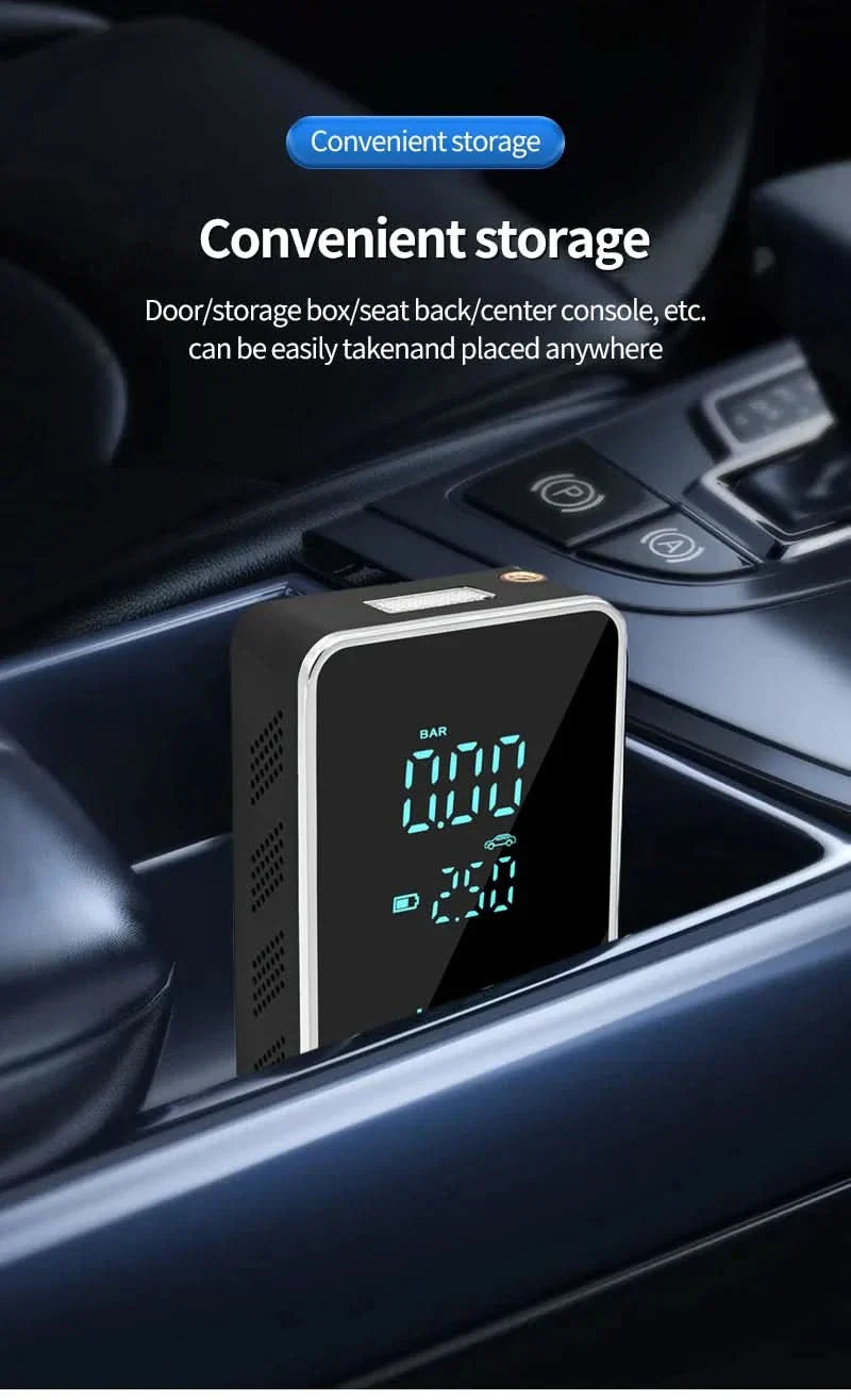 Wireless Tire Inflator with Touchscreen – Portable Air Pump 150 PSI for Cars, Bikes, Motorcycles