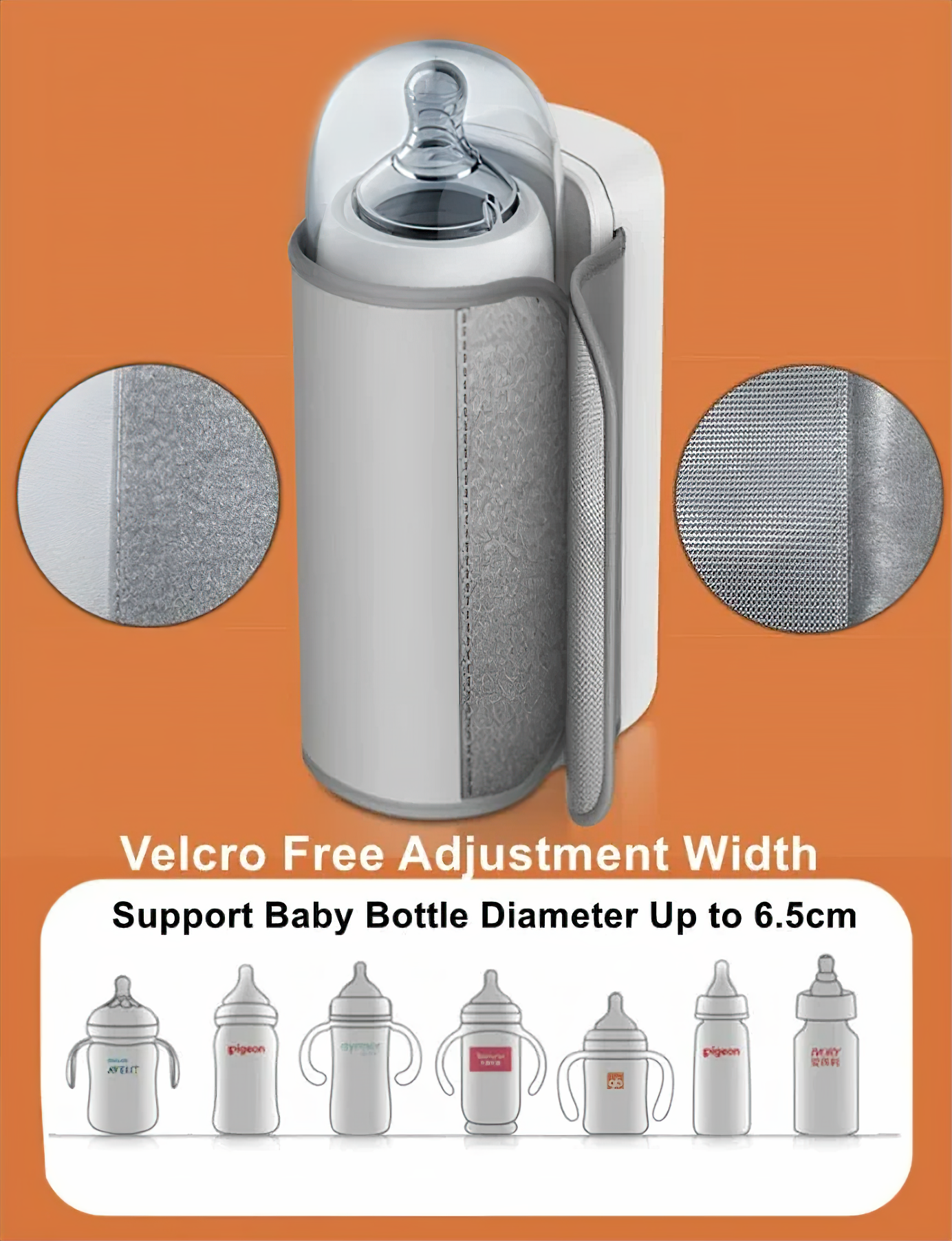 Travel-Friendly Bottle Heater with 6 Heat Levels and Digital Screen