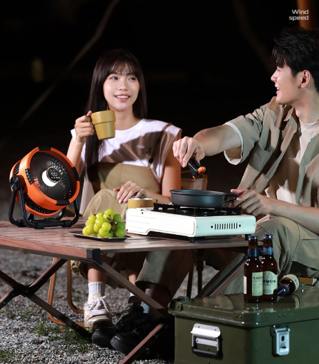 Rechargeable Camping Fan with LED Light and 20,000mAh Power Bank