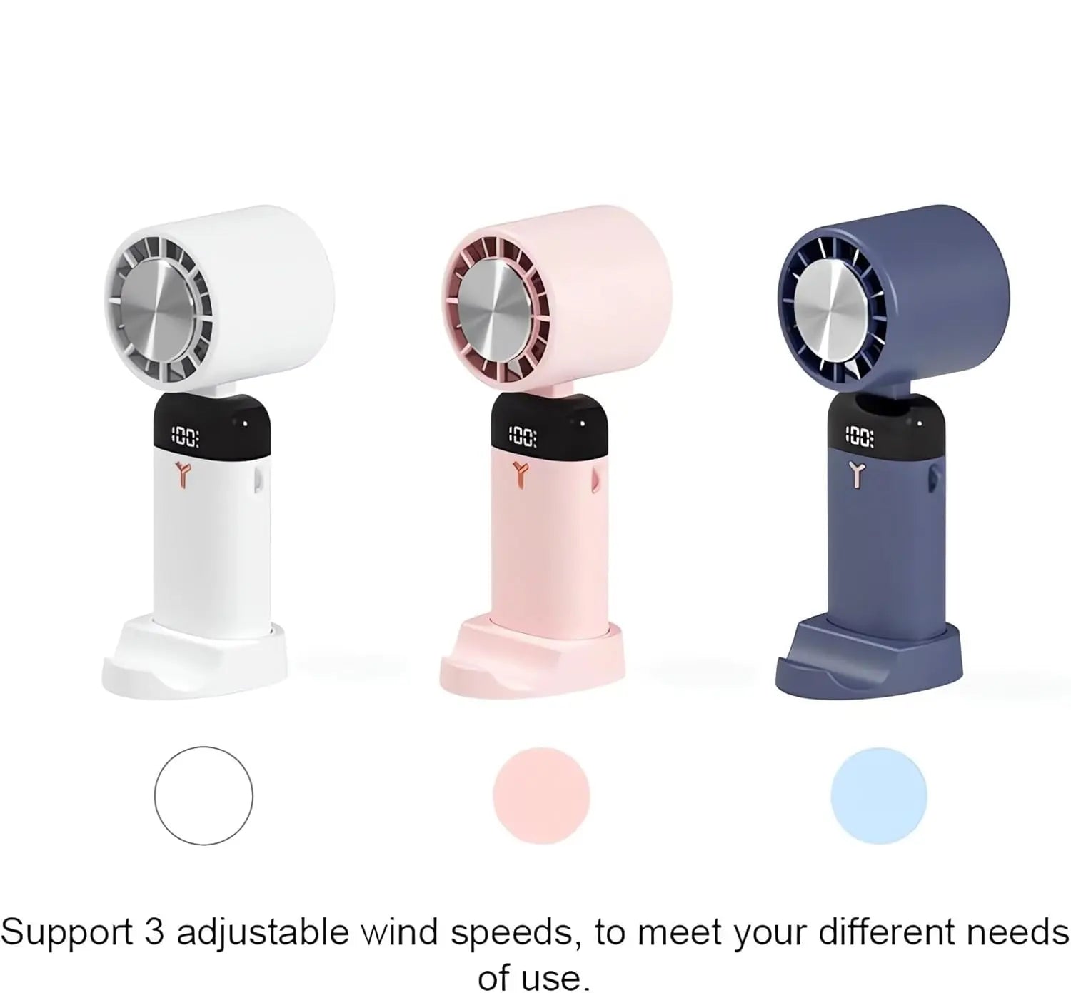 Compact Electric Fan with Ice Compression and 3 Speed Options for Cooling