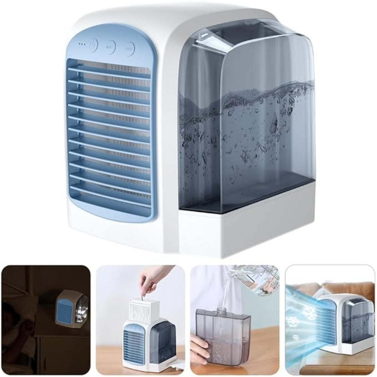 Compact Oscillating Fan Cooler for Quiet Personal Comfort
