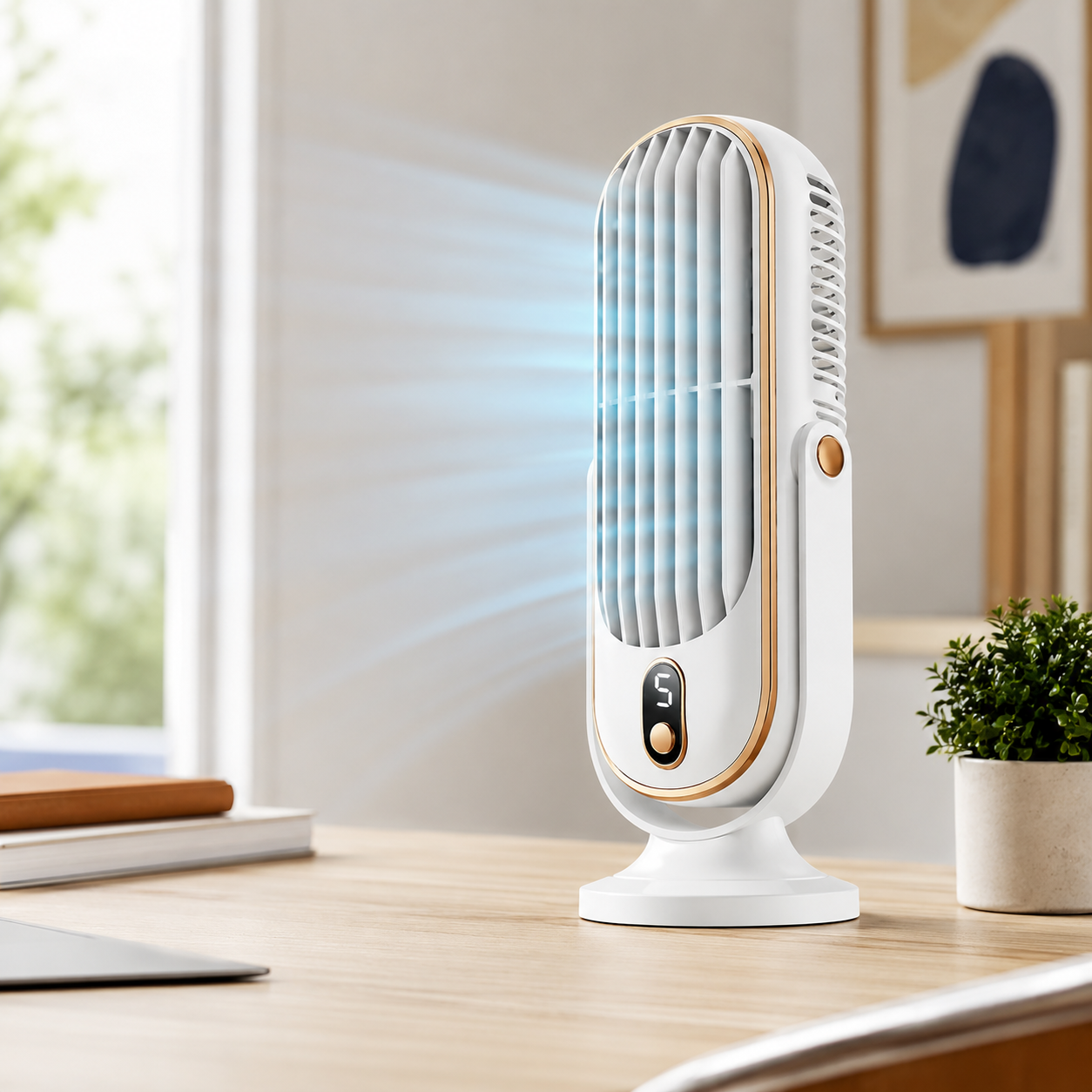 Handheld Battery-Powered Fan – USB Rechargeable Portable Personal Cooler